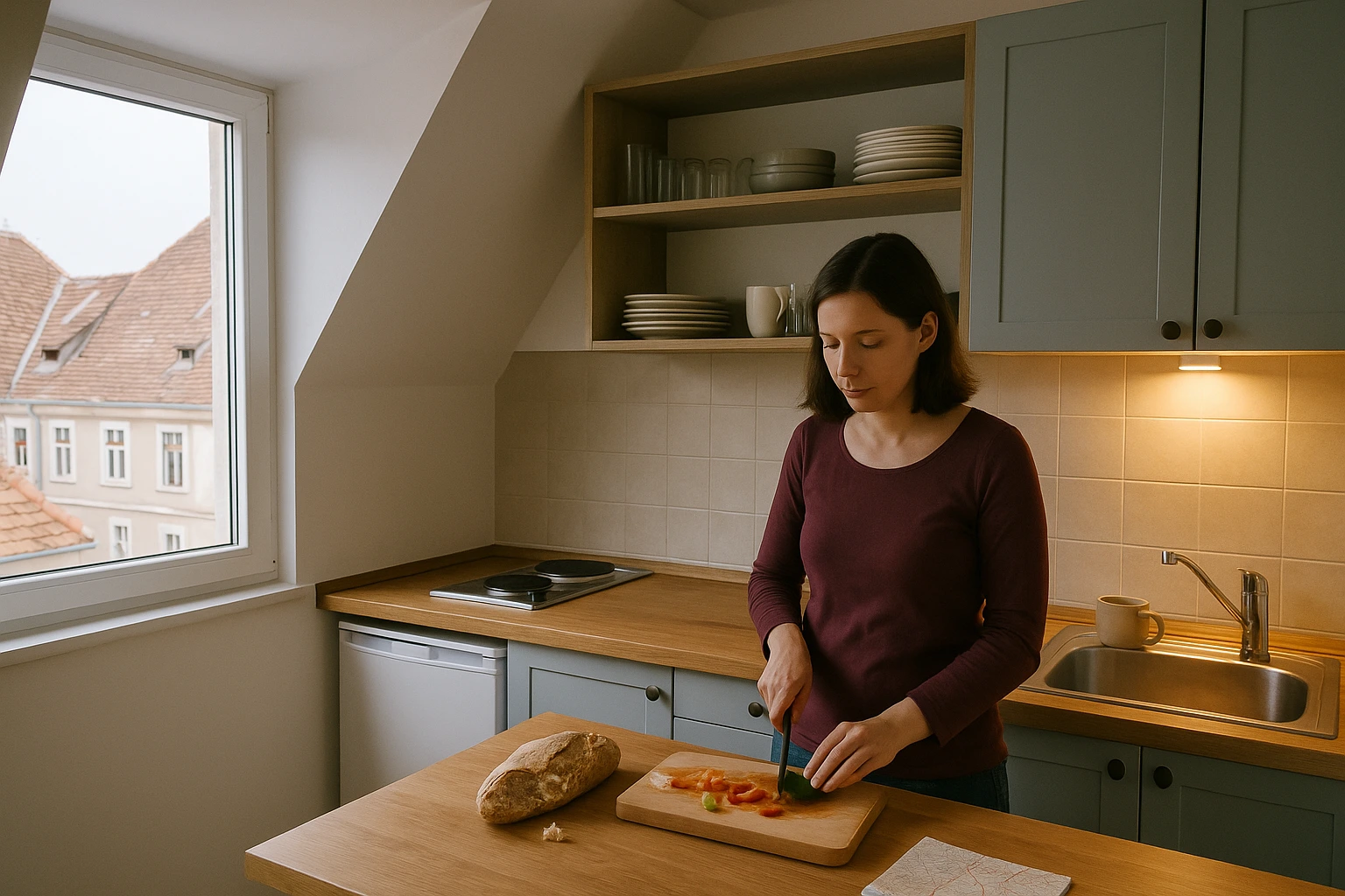 apartament cu chicinetă – Apartament cu chicinetă la Brașov: gătit acasă, buget păstrat