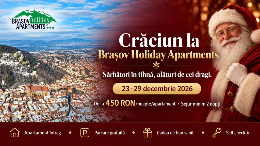 Crăciun la Brașov Holiday Apartments — cazare de Crăciun în Brașov 2026